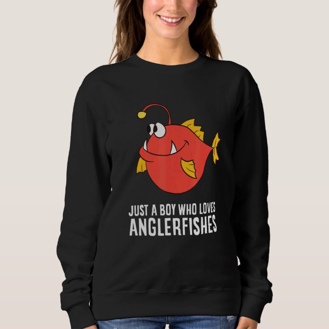 Nur ein Junge, der Anglerfische Liebe Sweatshirt (Vorderseite)
