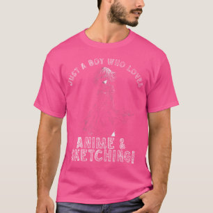 Nur ein Junge, der Anime Liebe und Manga Ani skizz T-Shirt