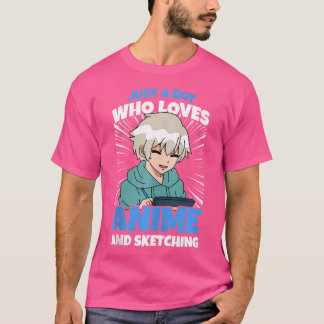 Nur ein Junge, der Anime Liebe und Teenager skizzi T-Shirt