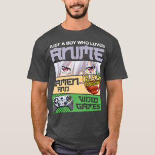 Nur ein Junge, der Anime Ramen und Videospiele G L T-Shirt