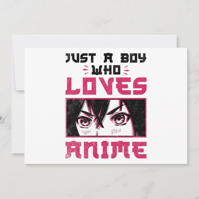 Nur ein Junge, der Anime Weeb Otaku Lieben Einladung (Vorderseite)