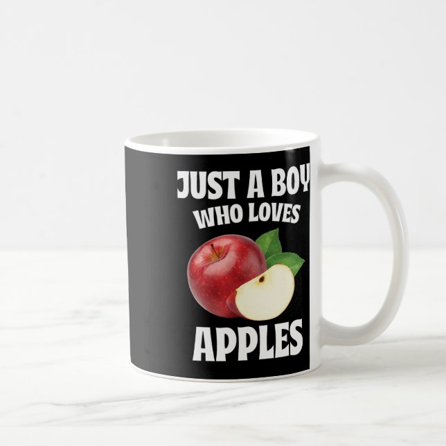 Nur ein Junge, der Äpfel Lieben Apfel Lover Frucht Kaffeetasse (Rechts)