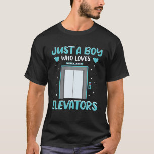 Nur ein Junge, der Aufzüge für Techniker Liebe und T-Shirt