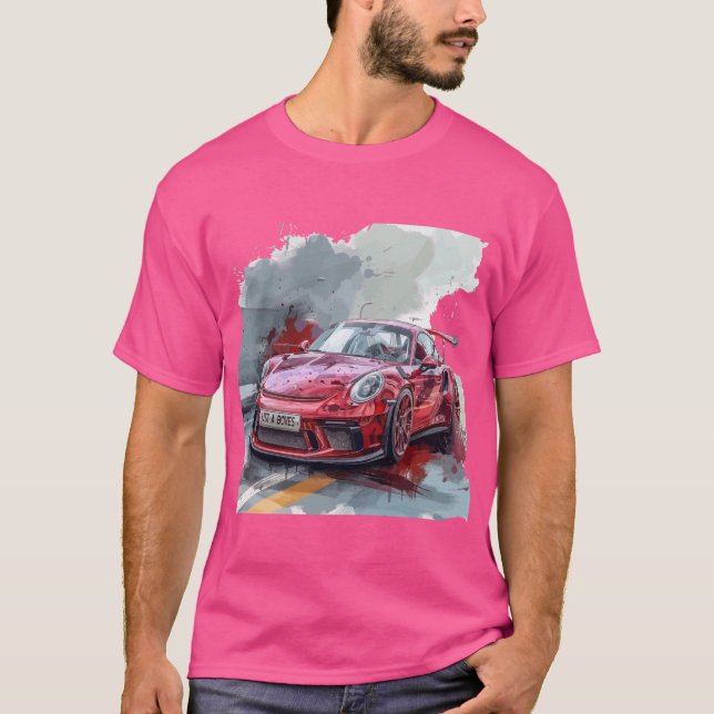 Nur ein Junge, der Autos Lieben - Niedliches Auto- T-Shirt (Vorderseite)