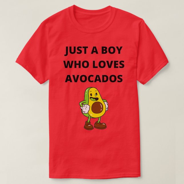 Nur ein Junge, der Avocados-Geschenk für Avocados  T-Shirt (Design vorne)