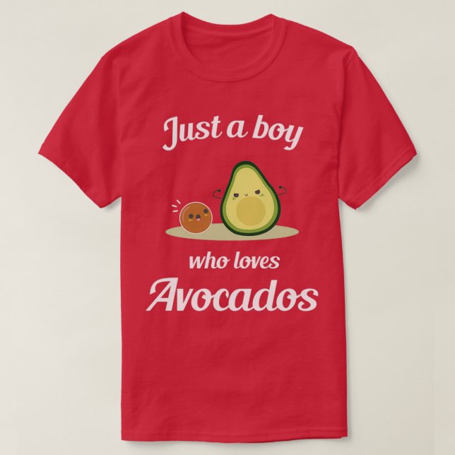 Nur ein Junge, der Avocados Lieben 3 T-Shirt (Design vorne)