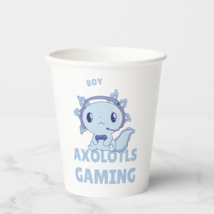 Nur ein Junge, der Axolotalen und Gaming Liebe Pappbecher