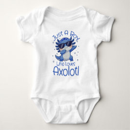 Nur ein Junge, der Axolotl liebt Baby Strampler