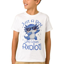 Nur ein Junge, der Axolotl liebt