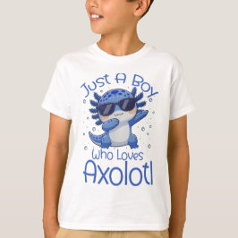 Nur ein Junge, der Axolotl liebt T-Shirt