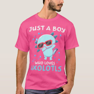 Nur ein Junge, der Axolotls Liebe Salamander A T-Shirt
