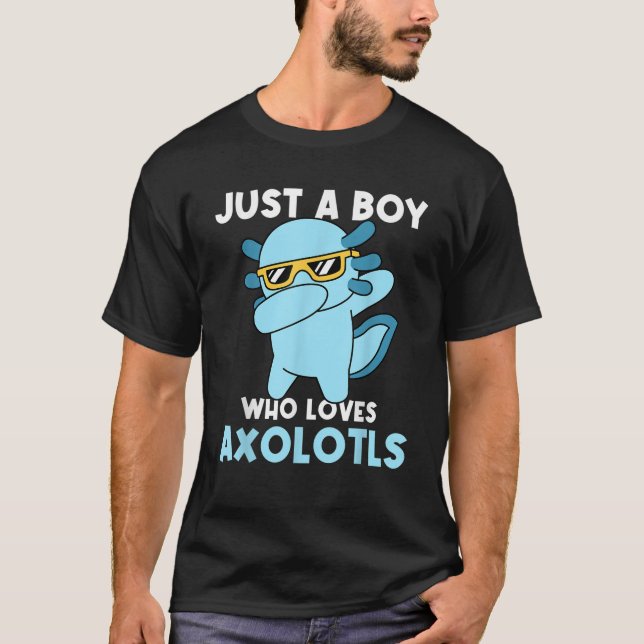 Nur ein Junge, der Axolotls Niedlich Kawaii Kids B T-Shirt (Vorderseite)