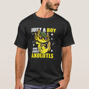 Nur ein Junge, der axolotls Niedliche Kawaii Liebe T-Shirt