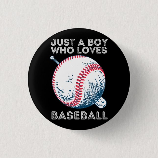 Nur ein Junge, der Baseball Batter Baseball Ball L Button (Vorderseite)