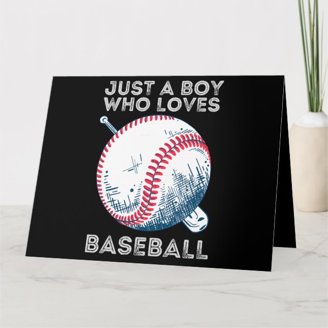 Nur ein Junge, der Baseball Batter Baseball Ball L Karte (Vorderseite)