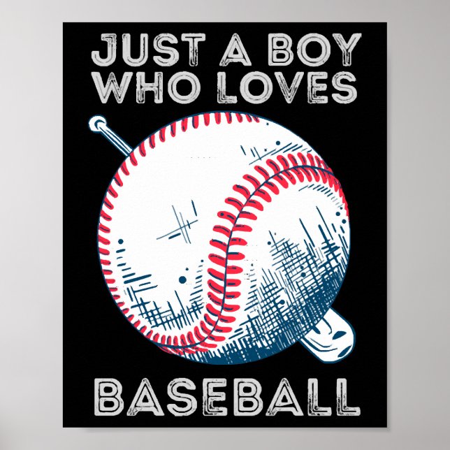 Nur ein Junge, der Baseball Batter Baseball Ball L Poster (Vorne)
