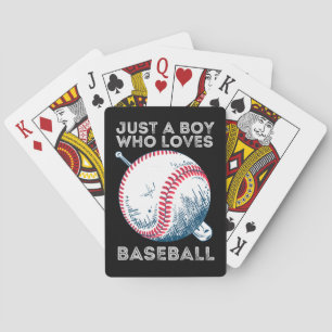 Nur ein Junge, der Baseball Batter Baseball Ball L Spielkarten