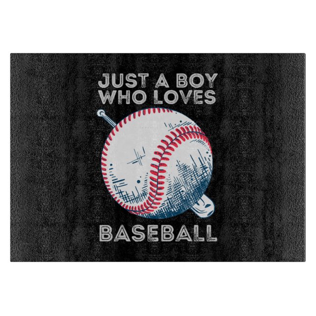 Nur ein Junge, der Baseball Liebe Schneidebrett (Vorderseite)
