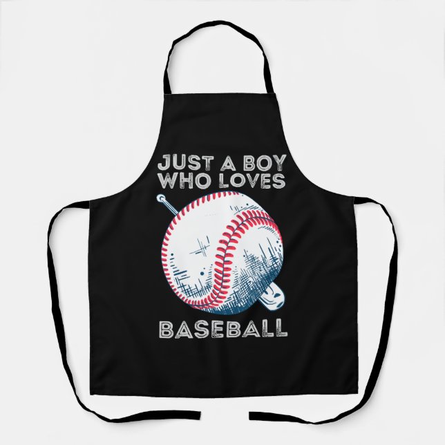 Nur ein Junge, der Baseball Liebe Schürze (Vorderseite)