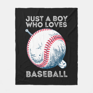 Nur ein Junge, der Baseball liebt Fleecedecke