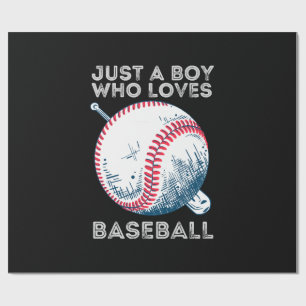 Nur ein Junge, der Baseball liebt Geschenkpapier