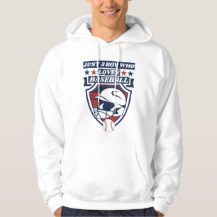 nur ein Junge, der Baseball liebt Hoodie
