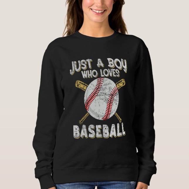 Nur ein Junge, der Baseball Pitcher Pitch Fänger l Sweatshirt (Vorderseite)