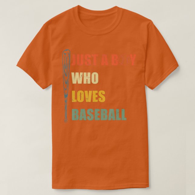Nur ein Junge, der Baseball Retro Baseball-Klasse  T-Shirt (Design vorne)