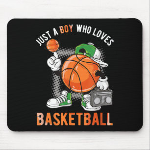 Nur ein Junge, der Basketball Liebe 2 Mousepad