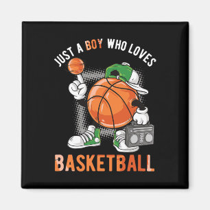 Nur ein Junge, der Basketball Liebe 3 Magnet