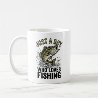 Nur ein Junge, der Bassangeln liebt Kaffeetasse