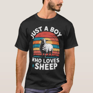 Nur ein Junge, der Bauer Schafe Lieben Lover. T-Shirt