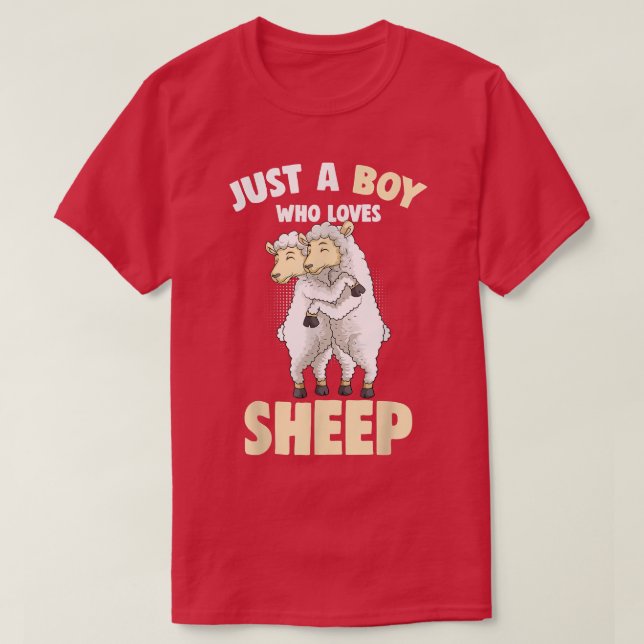 Nur ein Junge, der Bauern Schafe Lieben Schafe Lov T-Shirt (Design vorne)