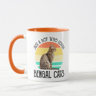 Nur ein Junge, der Bengalische Katzen Liebe Tasse