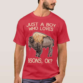 Nur ein Junge, der Bisons Liebe T-Shirt