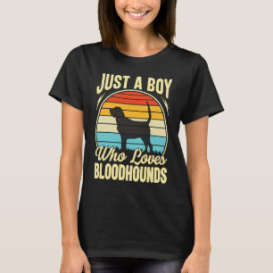 Nur ein Junge, der Bloodhounds-Hunde liebt T-Shirt