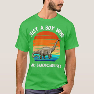 Nur ein Junge, der Brachiosaurus Dinosaurier Liebe T-Shirt