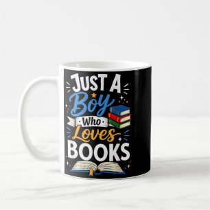 Nur ein Junge, der Bücher liebt, Lesebuchclub Kind Kaffeetasse