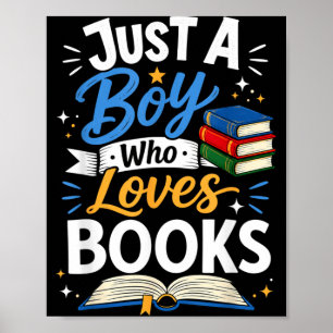 Nur ein Junge, der Bücher liebt, Lesebuchclub Kind Poster
