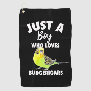Nur ein Junge, der Budgerigars Paprot Liebe Golfhandtuch
