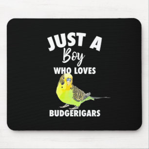 Nur ein Junge, der Budgerigars Paprot Liebe Mousepad
