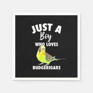 Nur ein Junge, der Budgerigars Paprot Liebe Serviette