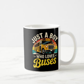 Nur ein Junge, der Busse liebt Schulbusfahrer Kost Kaffeetasse