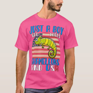 Nur ein Junge, der Chamäleys und die USA Liebe T-Shirt