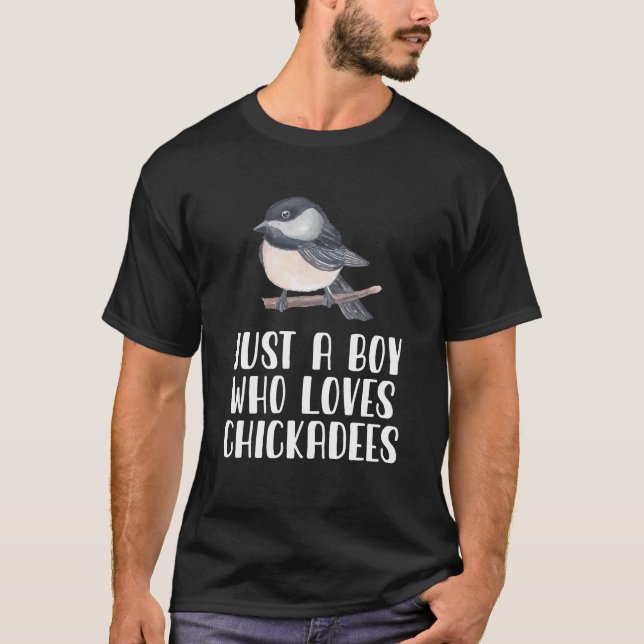 Nur ein Junge, der Chickadees Liebe T-Shirt (Vorderseite)