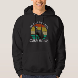Nur ein Junge, der Cornish Rex Katzen liebt Hoodie