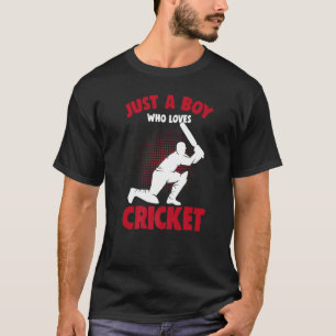 Nur ein Junge, der Cricket Player Boys Youth Kid L T-Shirt