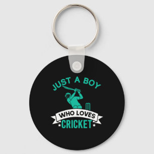 Nur ein Junge, der Cricket-Spieler lustiges Cricke Schlüsselanhänger