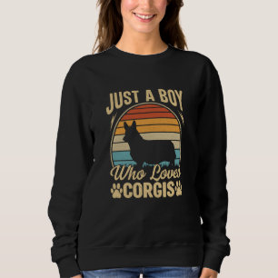 Nur ein Junge, der Dachshund-Hunde liebt Sweatshirt