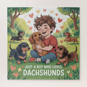 Nur Ein Junge, Der Dachshunde Liebt